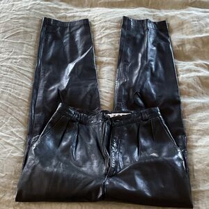 Vintage Black Leather Trousers